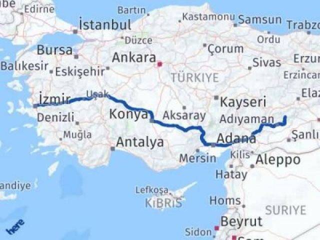 İzmir Sincik Adıyaman Arası Kaç Km - Yol Haritası