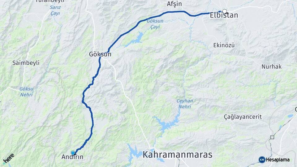 Maraş Andırın Elbistan Arası Kaç Km? Arası Kaç Saat? Nerede Yol Haritası Yakıt, Rota ve Mesafe Hesaplama Maraş Andırın Elbistan Arası Kaç Km? Arası Kaç Km Saat? Nerede Yol Haritası Yakıt, Rota ve Mesafe Hesaplama
