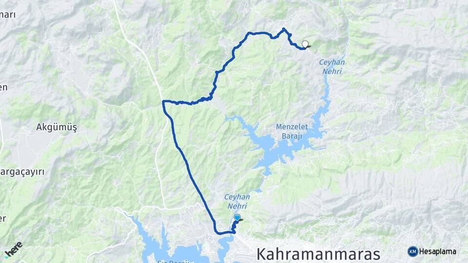 Kahramanmaraş Dulkadiroğlu Beşenli Dulkadiroğlu Arası Kaç Km - Yol Haritası