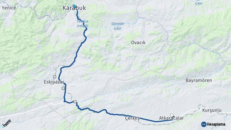 Karabük Atkaracalar Çankırı Arası Kaç Saat? Yol Haritası, Yakıt, Rota ve Mesafe Hesaplama Karabük Atkaracalar Çankırı Arası Kaç Km? Kaç Saat? Yol Haritası