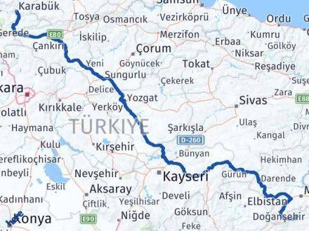 Karabük Çelikhan Adıyaman Arası Kaç Km - Yol Haritası