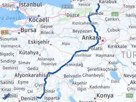 Karabük Dazkırı Afyonkarahisar Arası Kaç Km - Yol Haritası