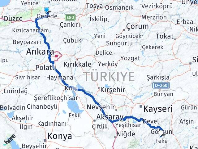 Karabük Eskipazar Saimbeyli Adana Arası Kaç Km - Yol Haritası