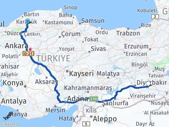 Karabük Safranbolu Batman Arası Kaç Km - Yol Haritası