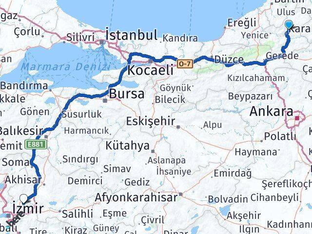 Karabük Safranbolu Manisa Arası Kaç Km - Yol Haritası