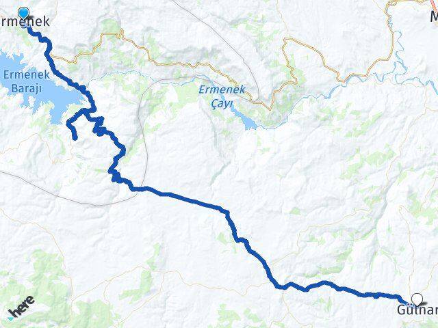 Karaman Ermenek Gülnar Mersin Arası Kaç Km - Yol Haritası