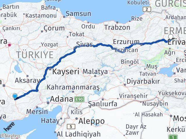 Karaman Kağızman Kars Arası Kaç Km - Yol Haritası
