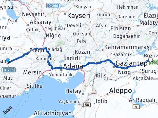 Karaman Karaköprü Şanlıurfa Arası Kaç Km - Yol Haritası