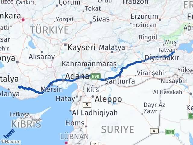 Karaman Sarıveliler Bitlis Arası Kaç Km - Yol Haritası