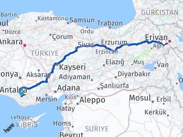 Karaman Sarıveliler Iğdır Arası Kaç Km - Yol Haritası