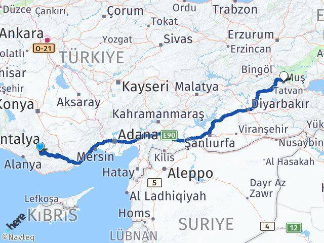 Karaman Sarıveliler Muş Arası Kaç Km - Yol Haritası