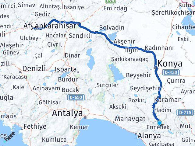 Karaman Sarıveliler Uşak Arası Kaç Km - Yol Haritası