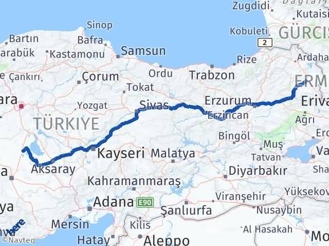 Kars Cihanbeyli Konya Arası Kaç Km - Yol Haritası