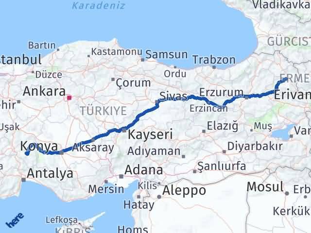 Kars Eğirdir Isparta Arası Kaç Km - Yol Haritası