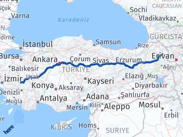Kars Eşme Uşak Arası Kaç Km - Yol Haritası