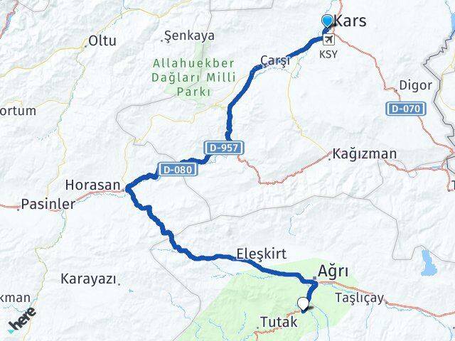 Kars Hamur Ağrı Arası Kaç Km - Yol Haritası