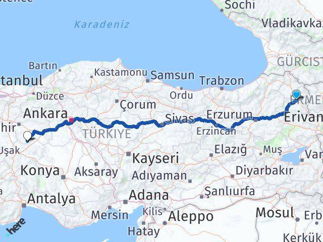 Kars Han Eskişehir Arası Kaç Km - Yol Haritası
