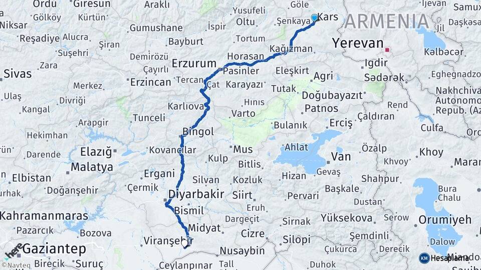 Kars Kızıltepe Mardin Arası Kaç Saat? Yol Haritası, Yakıt, Rota ve Mesafe Hesaplama Kars Kızıltepe Mardin Arası Kaç Km? Kaç Saat? Yol Haritası