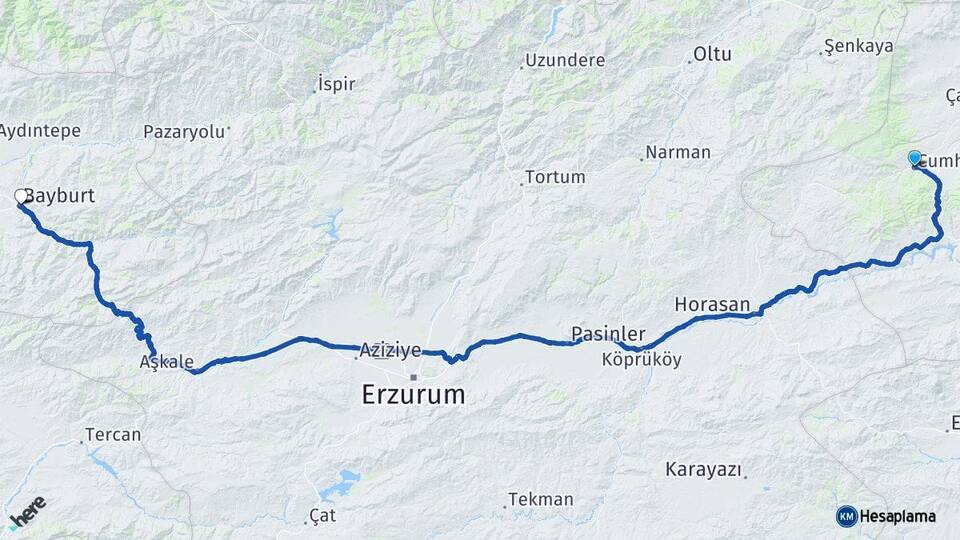Kars Sarıkamış Bayburt Arası Kaç Km - Yol Haritası