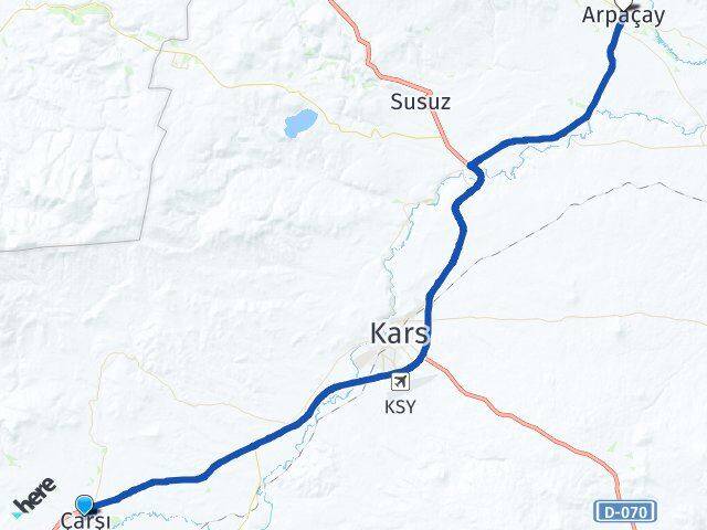 Kars Selim Arpaçay Arası Kaç Km - Yol Haritası