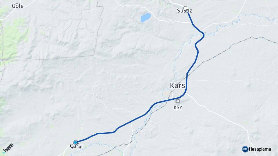 Kars Selim Susuz Arası Kaç Km - Yol Haritası