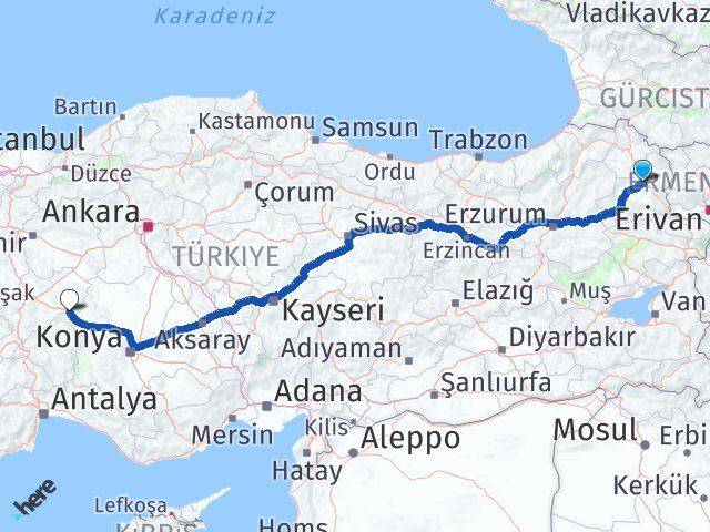 Kars Sultandağı Afyonkarahisar Arası Kaç Km - Yol Haritası