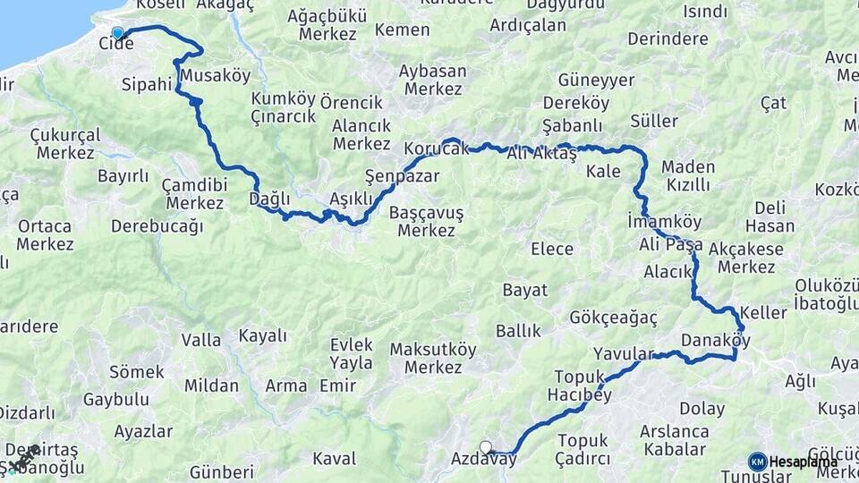 Kastamonu Cide Azdavay Arası Kaç Km? Arası Kaç Saat? Nerede Yol Haritası Yakıt, Rota ve Mesafe Hesaplama Kastamonu Cide Azdavay Arası Kaç Km? Arası Kaç Km Saat? Nerede Yol Haritası Yakıt, Rota ve Mesafe Hesaplama