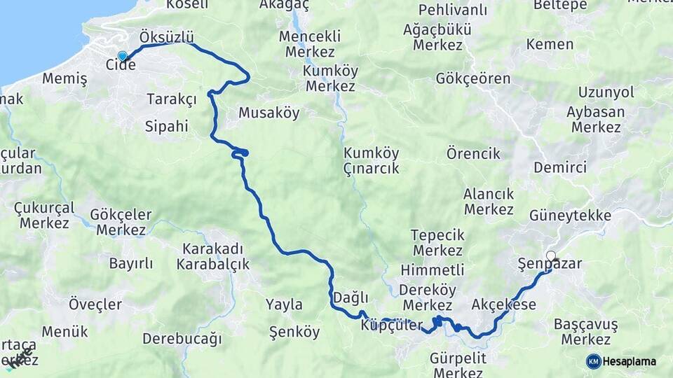 Kastamonu Cide Şenpazar Arası Kaç Km? Arası Kaç Saat? Nerede Yol Haritası Yakıt, Rota ve Mesafe Hesaplama Kastamonu Cide Şenpazar Arası Kaç Km? Arası Kaç Km Saat? Nerede Yol Haritası Yakıt, Rota ve Mesafe Hesaplama