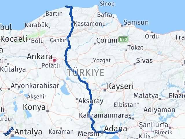 Kastamonu Doğanyurt Osmaniye Arası Kaç Km - Yol Haritası