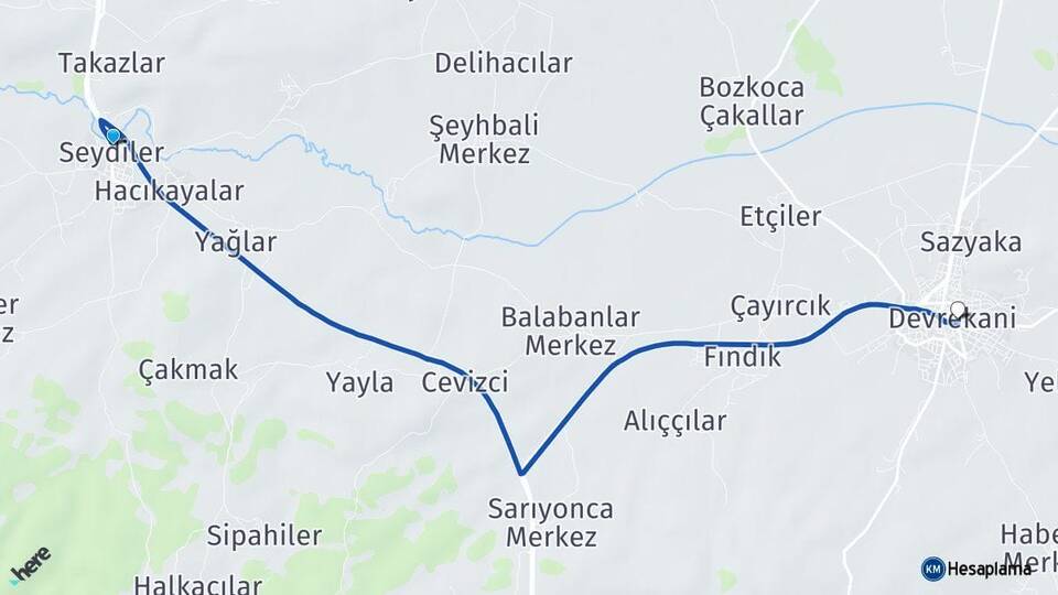 Kastamonu Seydiler Devrekani Arası Kaç Km - Yol Haritası