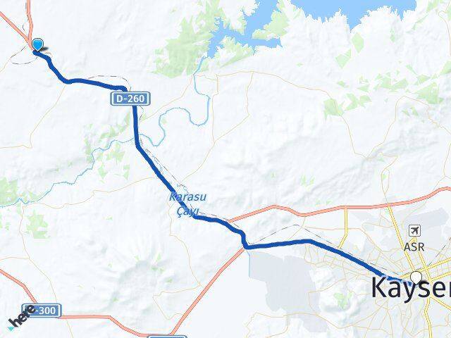 Kayseri Kocasinan Himmetdede Arası Kaç Km - Yol Haritası