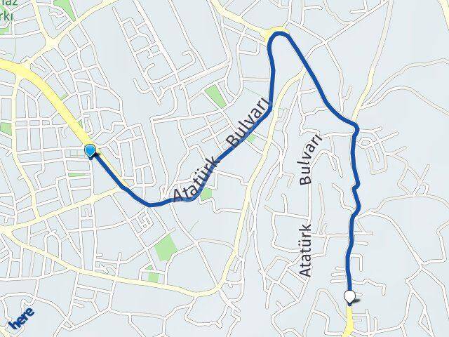 Kayseri Talas Yukarı Talas Arası Kaç Km - Yol Haritası