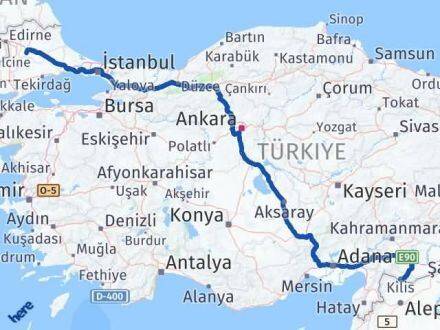 Kilis Babaeski Kırklareli Arası Kaç Km - Yol Haritası
