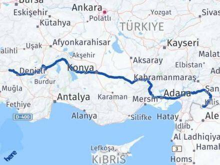 Kilis Buharkent Aydın Arası Kaç Km - Yol Haritası