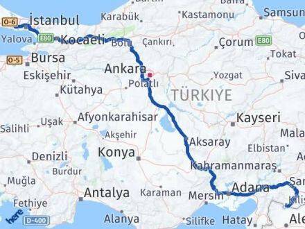 Kilis Çatalca İstanbul Arası Kaç Km - Yol Haritası