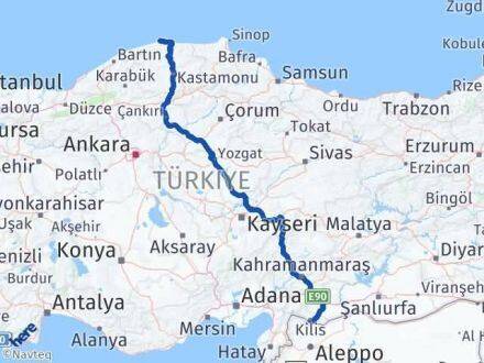 Kilis Doğanyurt Kastamonu Arası Kaç Km - Yol Haritası