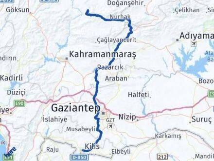 Kilis Ekinözü Kahramanmaraş Arası Kaç Km - Yol Haritası