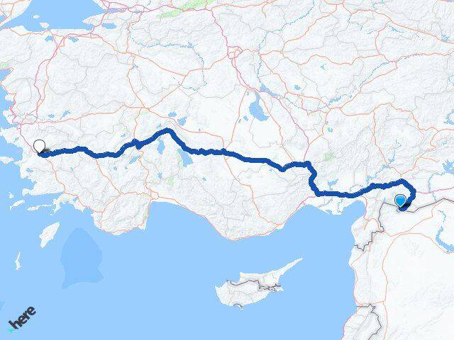 Kilis İncirliova Aydın Arası Kaç Km - Yol Haritası