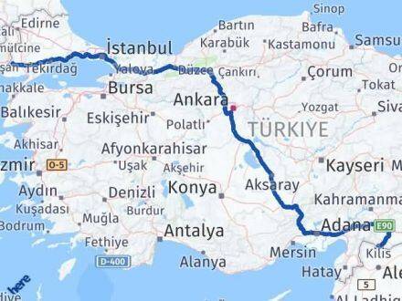 Kilis İpsala Edirne Arası Kaç Km - Yol Haritası