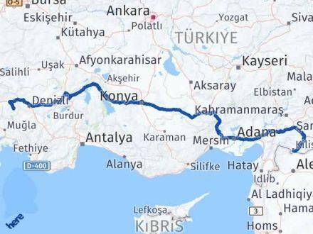 Kilis Karacasu Aydın Arası Kaç Km - Yol Haritası