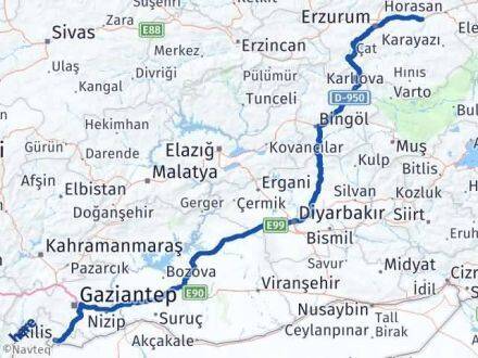 Kilis Köprüköy Erzurum Arası Kaç Km - Yol Haritası