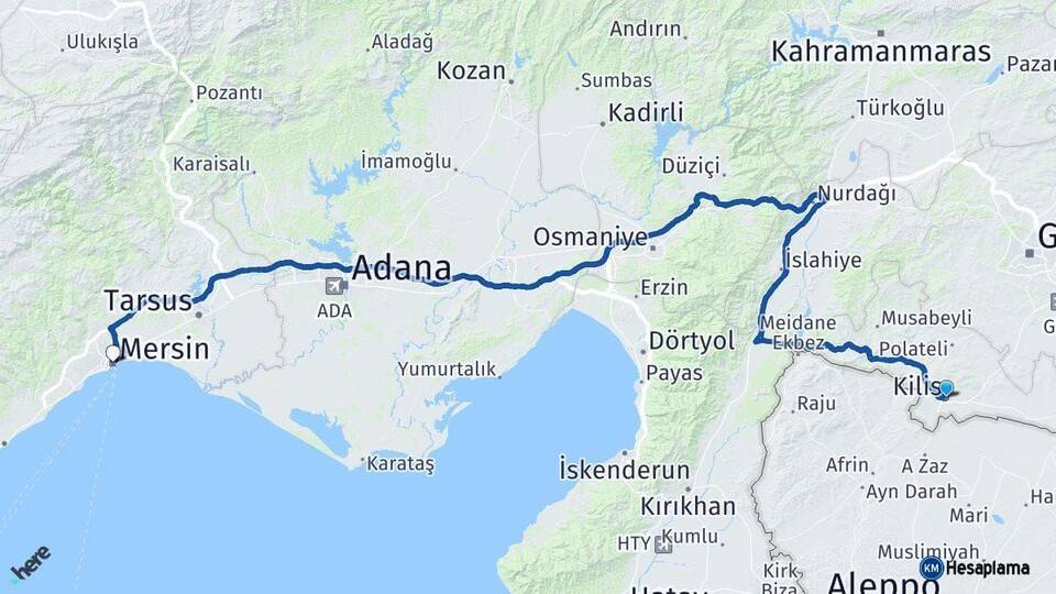 Kilis Mersin Arası Kaç Km - Kaç Saat? Arası Kaç Saat? Nerede Yol Haritası Yakıt, Rota ve Mesafe Hesaplama Kilis Mersin Arası Kaç Km - Kaç Saat? Arası Kaç Km Saat? Nerede Yol Haritası Yakıt, Rota ve Mesafe Hesaplama