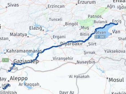Kilis Muradiye Van Arası Kaç Km - Yol Haritası