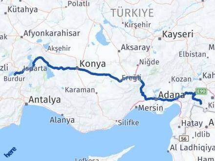 Kilis Musabeyli Burdur Arası Kaç Km - Yol Haritası