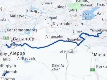 Kilis Musabeyli Hakkari Arası Kaç Km - Yol Haritası
