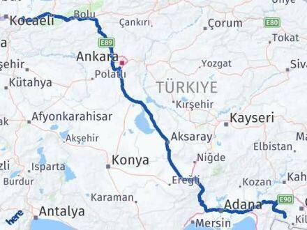 Kilis Musabeyli Sakarya Arası Kaç Km - Yol Haritası