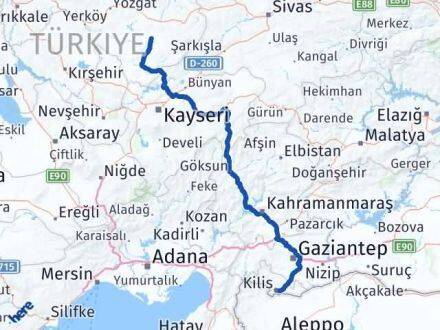 Kilis Sarıkaya Yozgat Arası Kaç Km - Yol Haritası