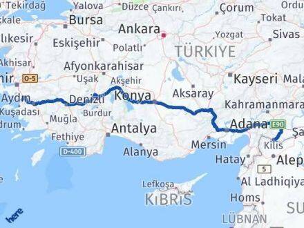 Kilis Selçuk İzmir Arası Kaç Km - Yol Haritası