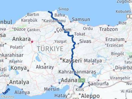 Kilis Türkeli Sinop Arası Kaç Km - Yol Haritası