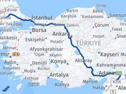 Kilis Uzunköprü Edirne Arası Kaç Km - Yol Haritası